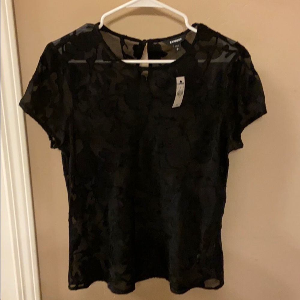 Brand- Express floral pattern, see through top